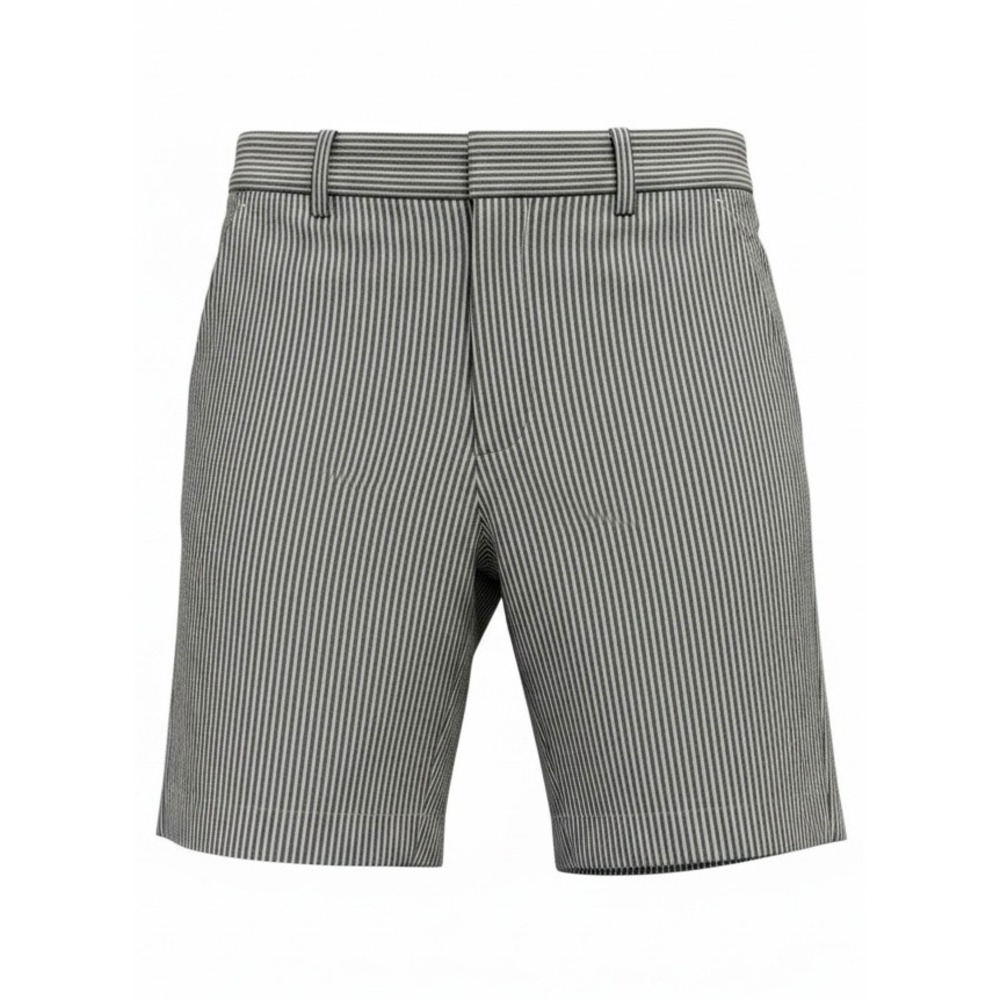 G/FORE Mens Seersucker Golf Shorts Grey White Striped Sz 32 Performance (T22)